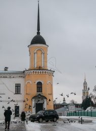 Северо-западная башня,  Ансамбль Ново-Голутвинского монастыря, ХVII-ХVIII вв.